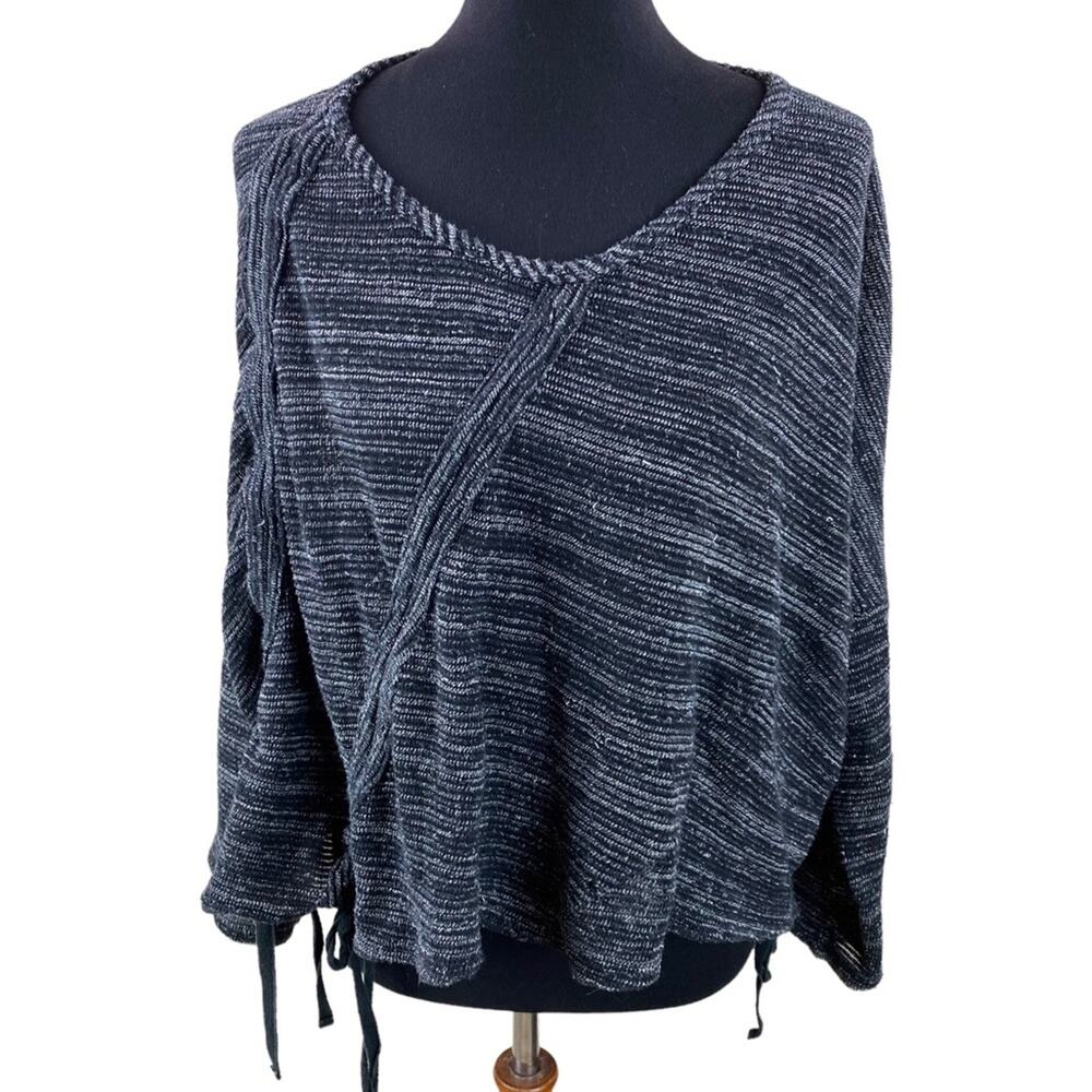 Tulip Asymmetric Lagenlook Knit Long Sleeve Top Size M Oversized Art To Wear